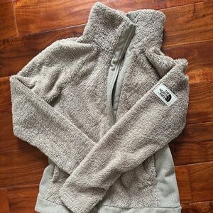 The North Face Fleece Zip-up Jacket Tan/Cream Size S